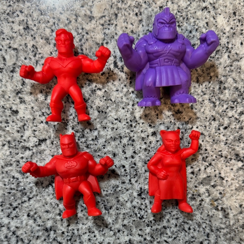 Wendy's DC Comics Superheroes Heroes Action Figures Lot of 4 Figures